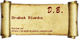 Drabek Bianka névjegykártya