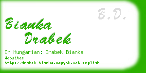 bianka drabek business card